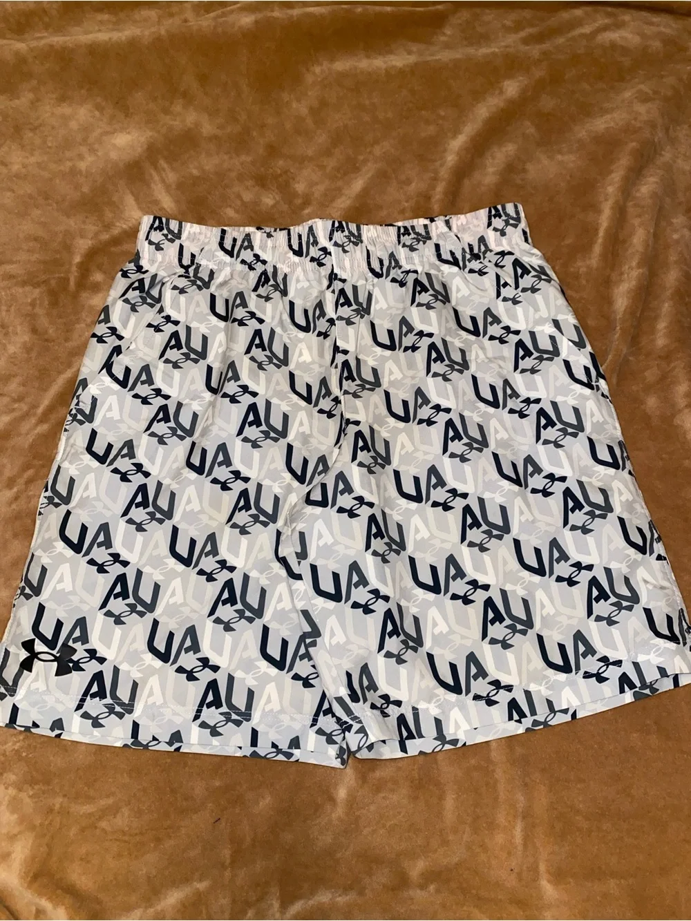 Under Armour Boys' Navy & White Graphic Athletic Shorts Set